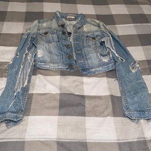 Women Extra Ripped Jean Jacket